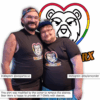 "Bear Worx 2025 Pride" T-Shirt on (with arms removed by) Ismael and Taylor