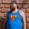 Darin in the Super Bear Tank Top